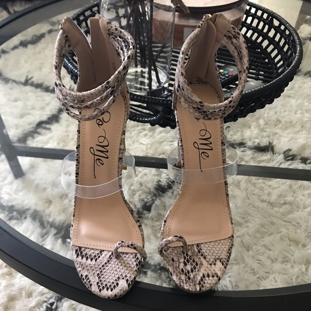 Snake print sandals